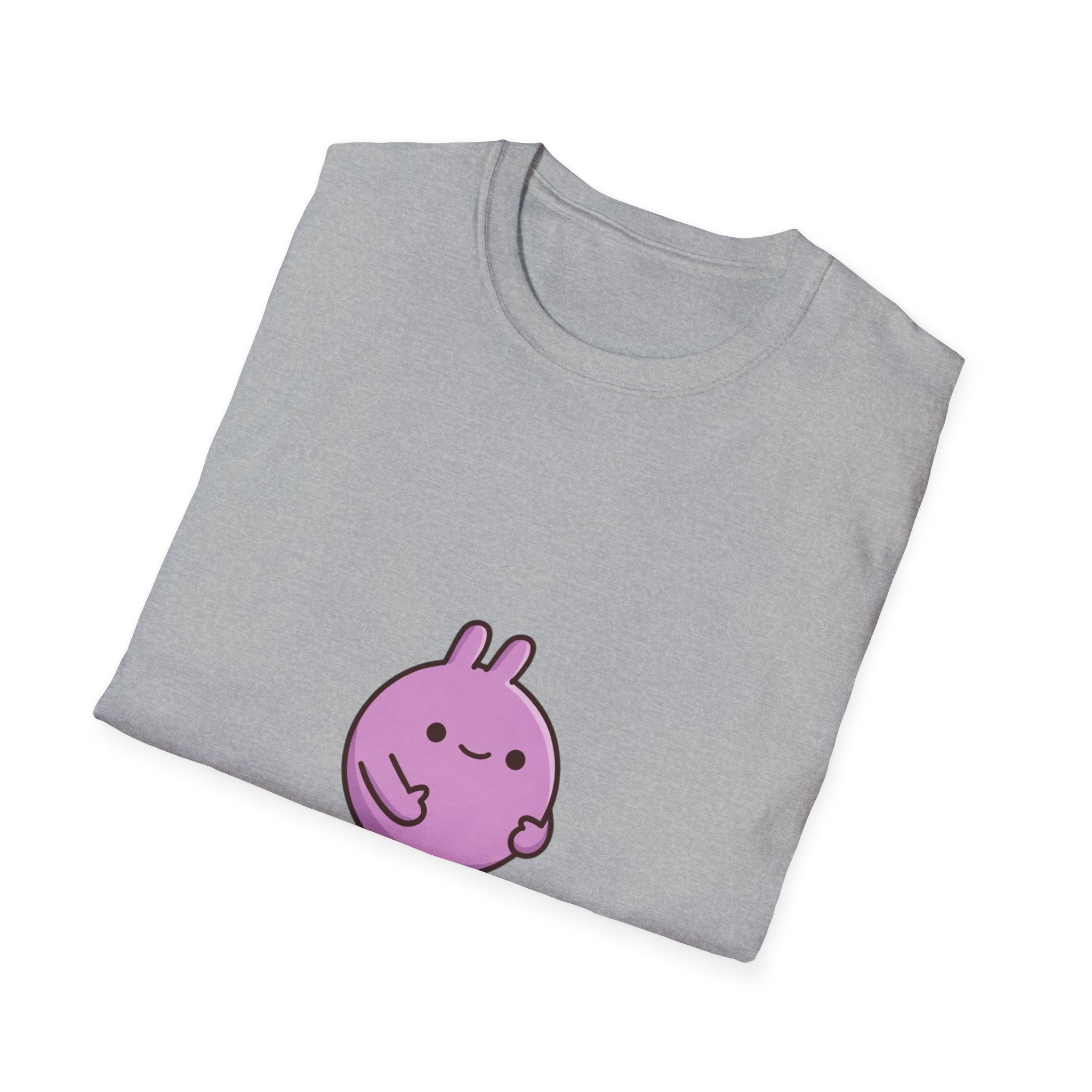 T-Shirt — Cute Purple Bunny Graphic “don’t touch me I’ll poop” Funny Shirt