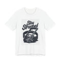 Stay Strapped T‑Shirt — Ratchet Strap Graphic Tee for Gearheads & Outdoor Enthusiasts