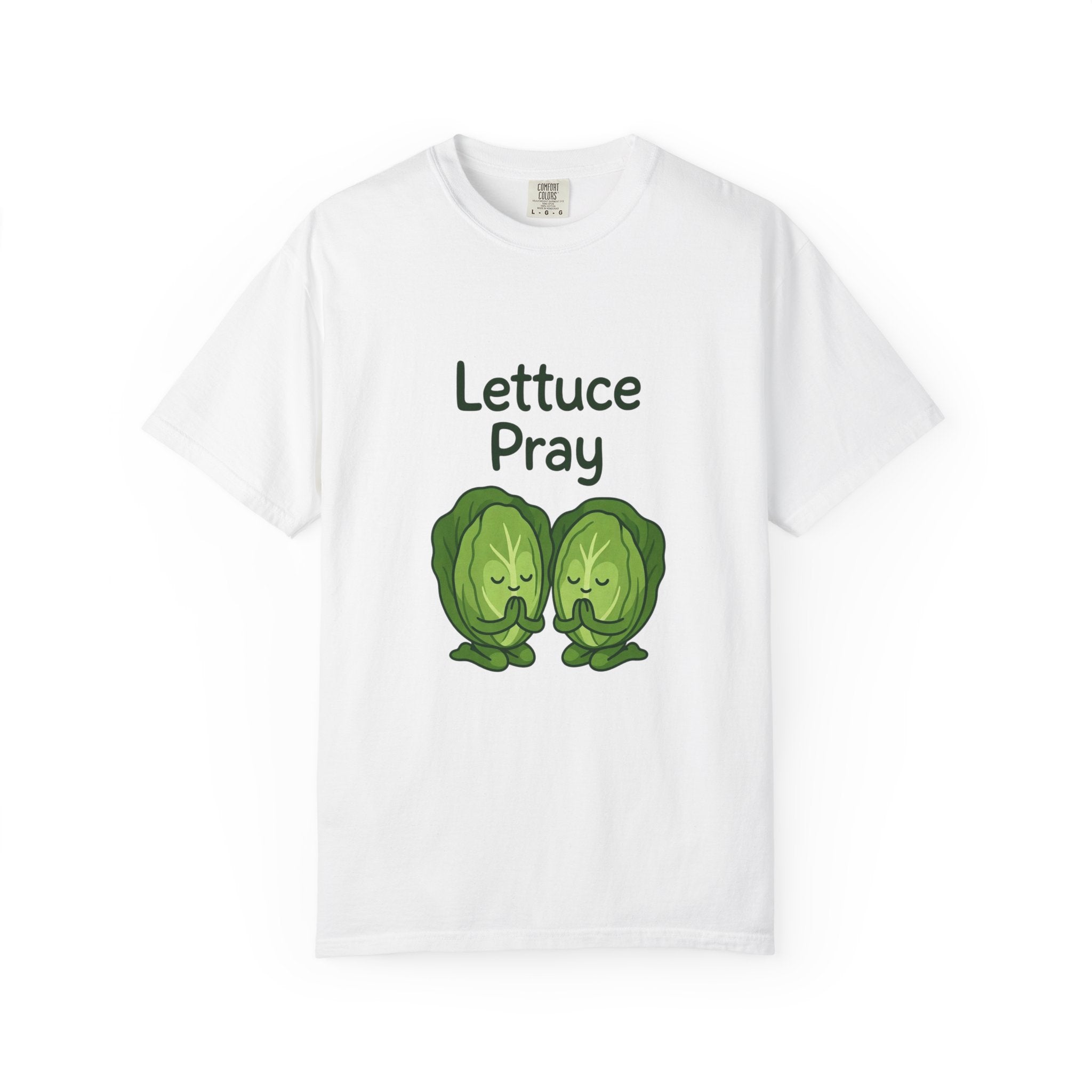 Lettuce Pray T-Shirt — Cute Veggie Pun Graphic Tee