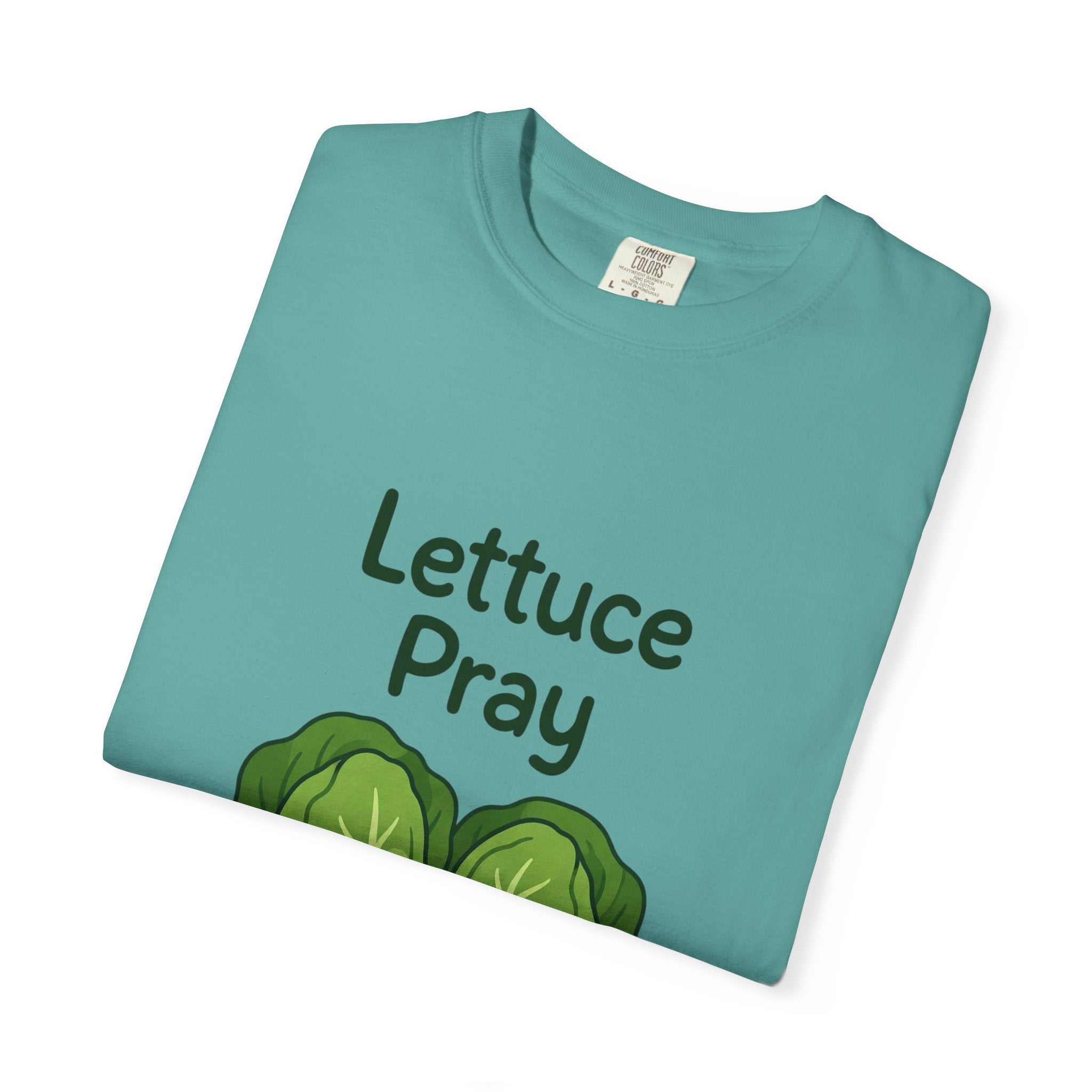 Lettuce Pray T-Shirt — Cute Veggie Pun Graphic Tee