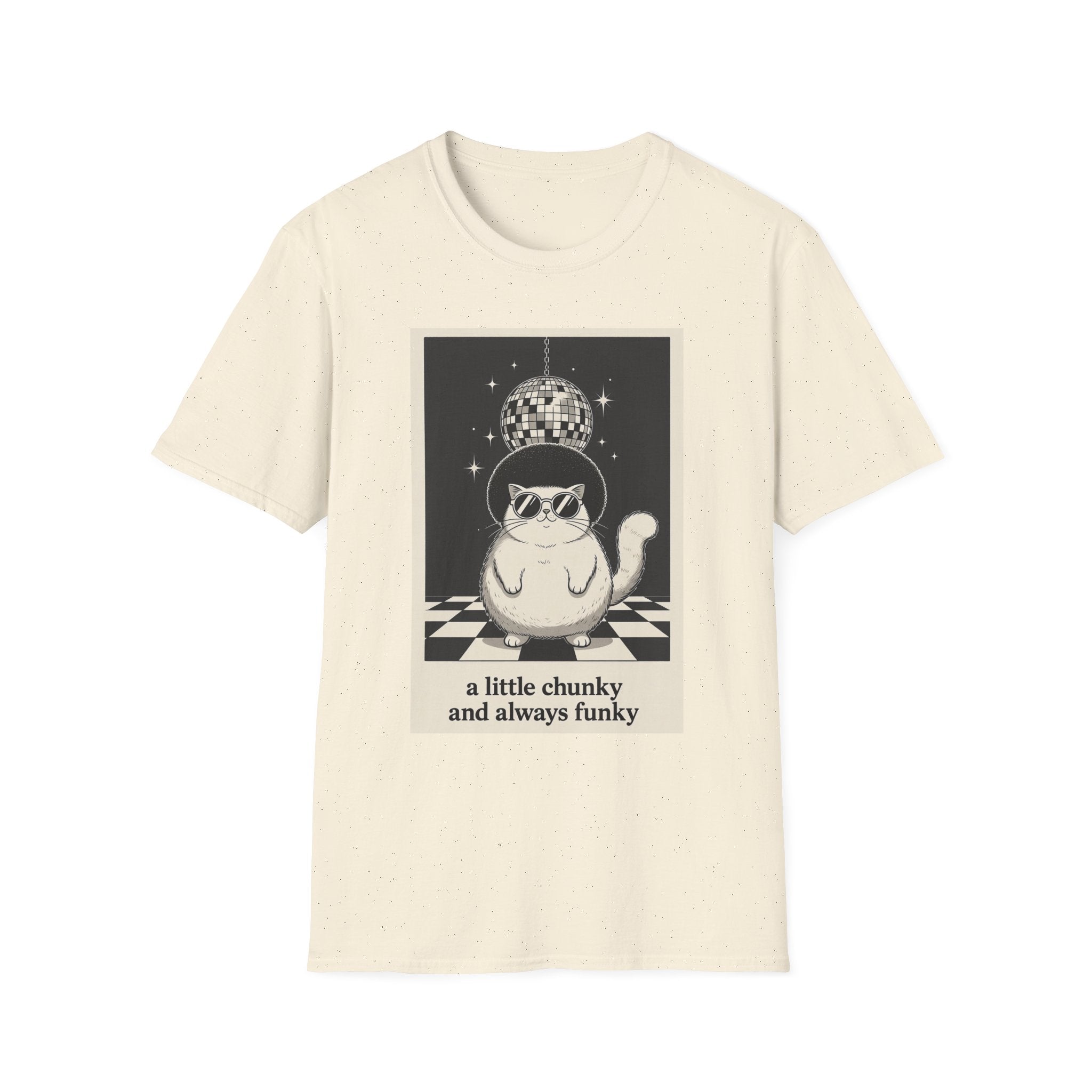 Cat Disco T‑Shirt — "a little chunky and always funky" Retro Graphic Tee