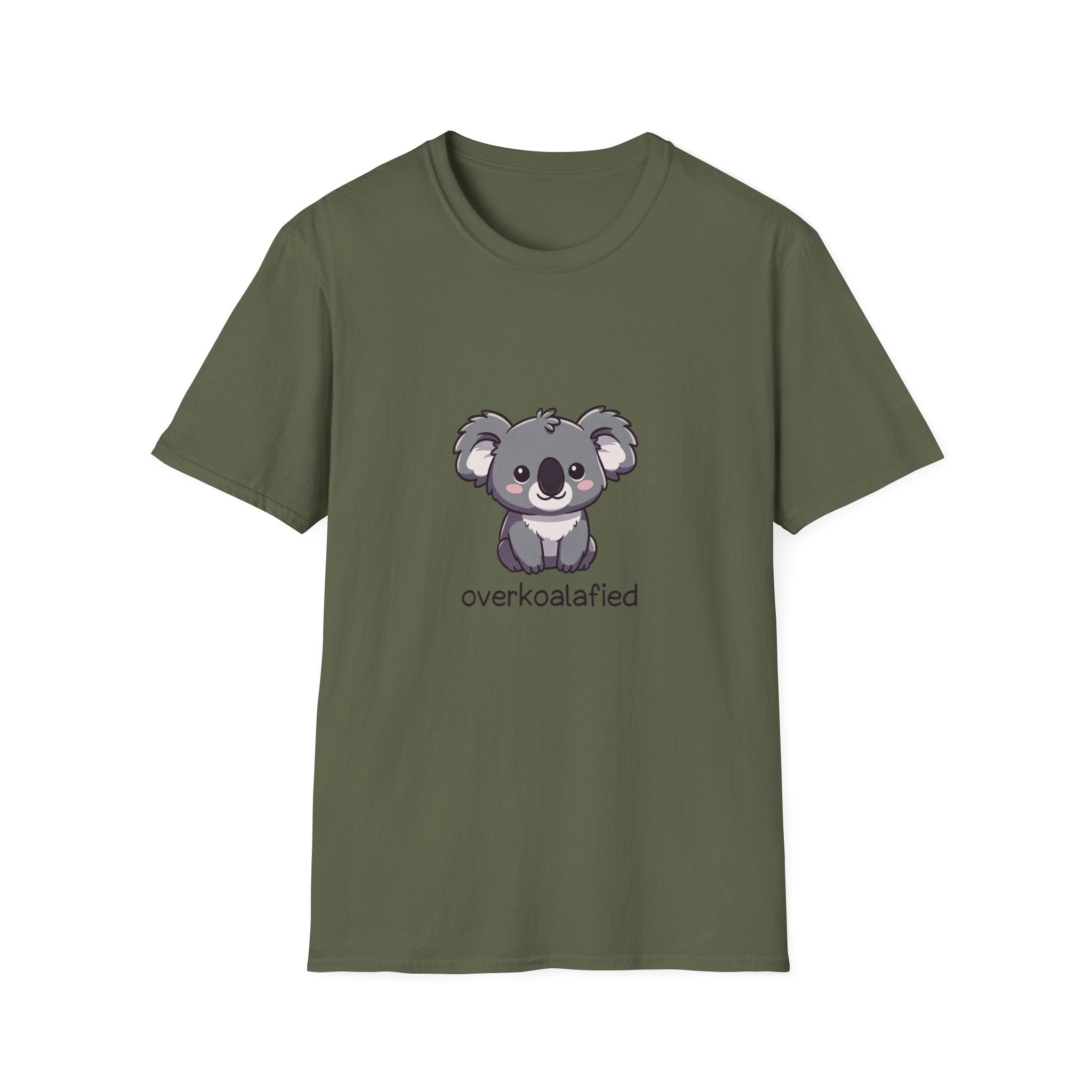 Cute Koala T-Shirt — "overkoalafied" Graphic Tee, Adorable Animal Lover Gift