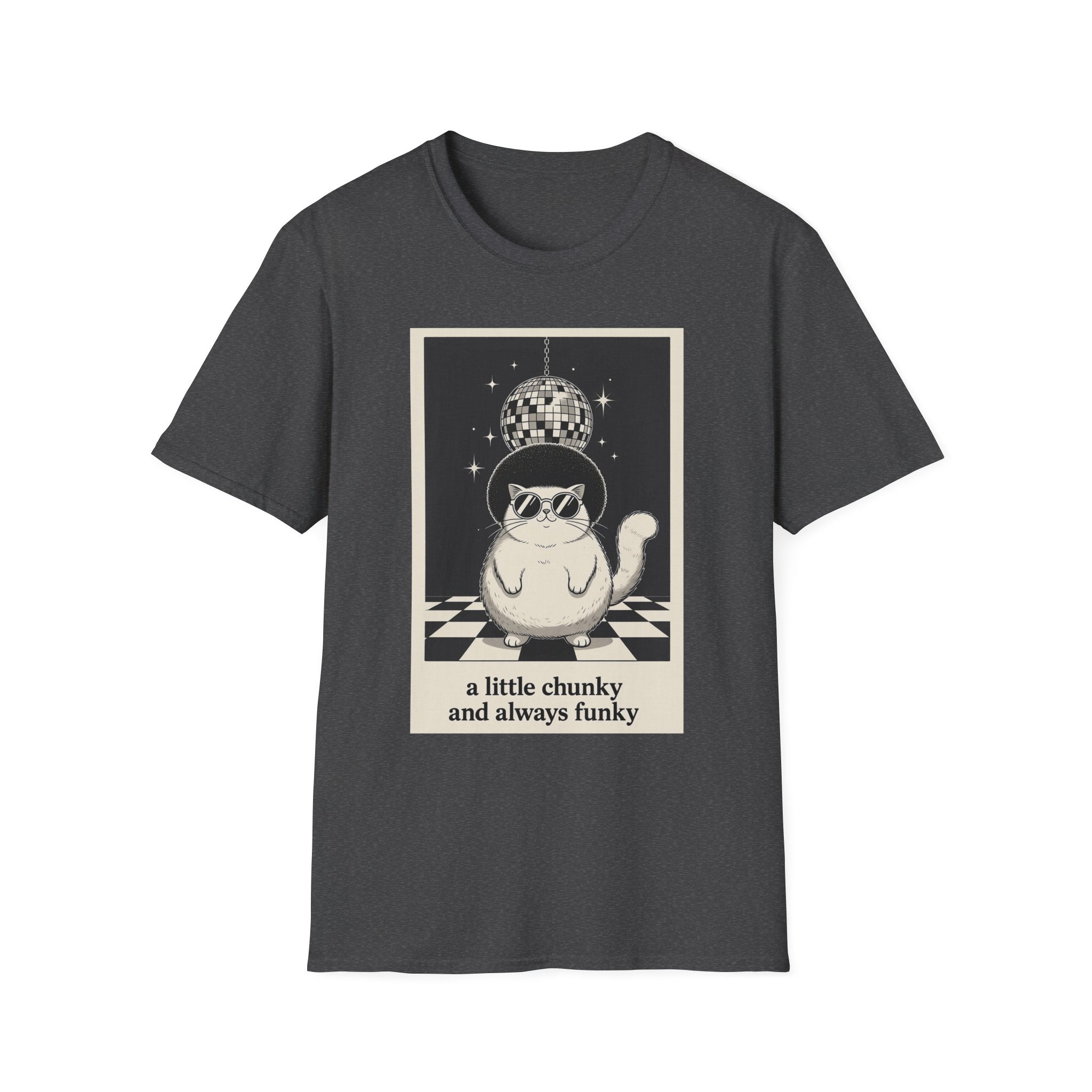Cat Disco T‑Shirt — "a little chunky and always funky" Retro Graphic Tee