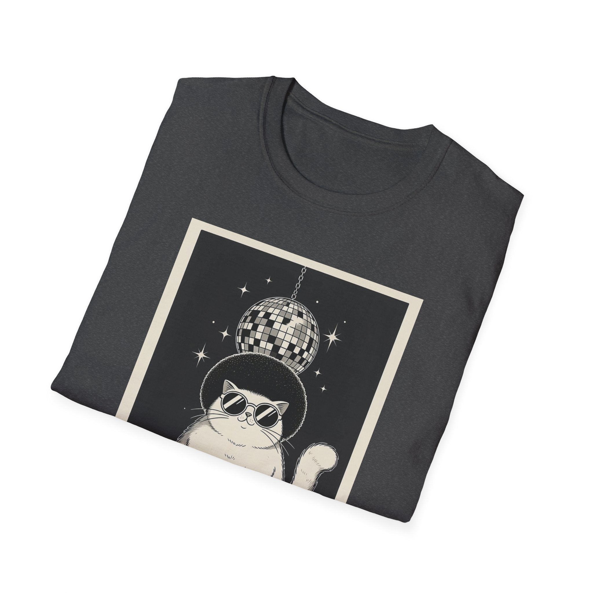 Cat Disco T‑Shirt — "a little chunky and always funky" Retro Graphic Tee