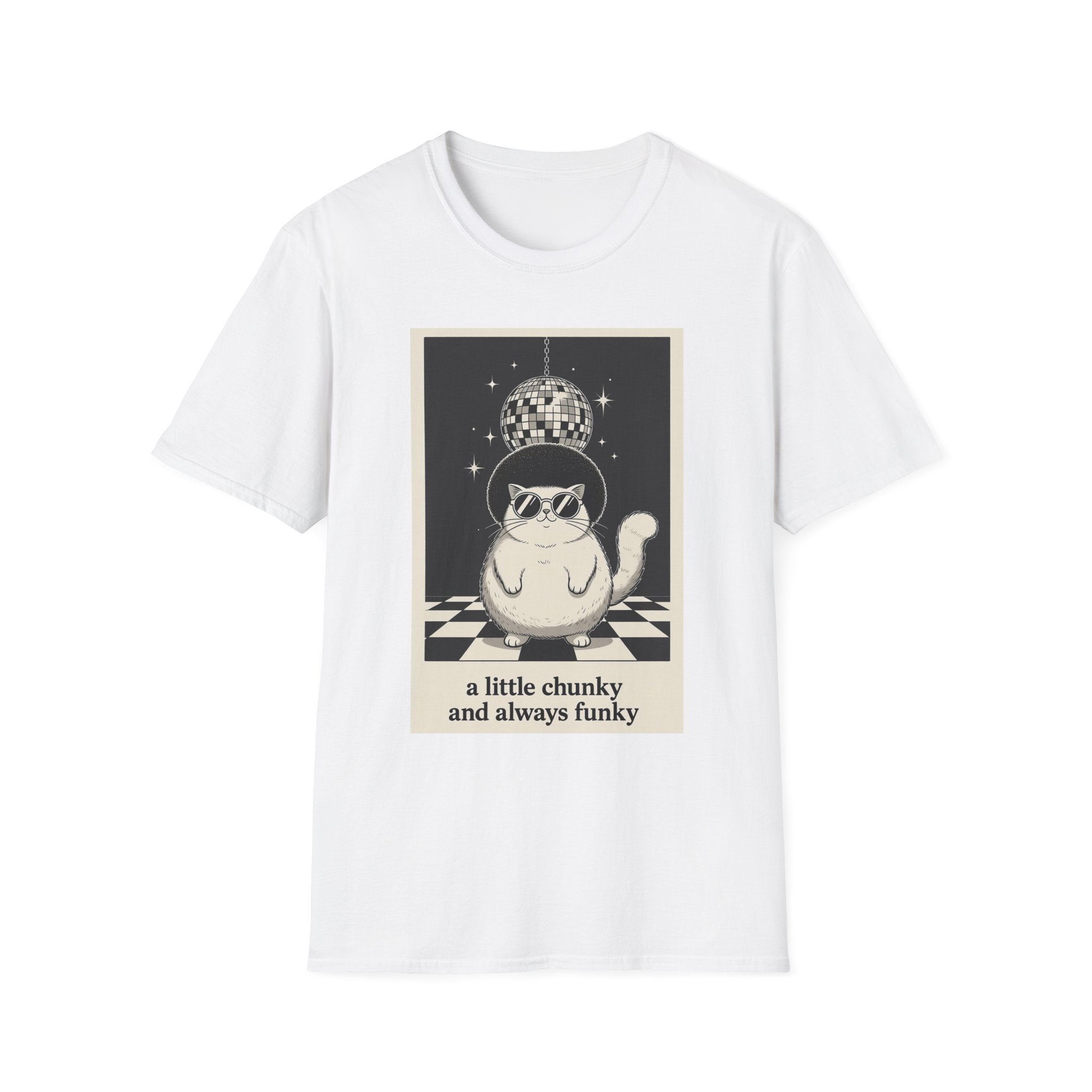 Cat Disco T‑Shirt — "a little chunky and always funky" Retro Graphic Tee